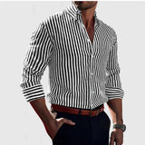 Overshirt srajca Soft Blend - Črtasta
