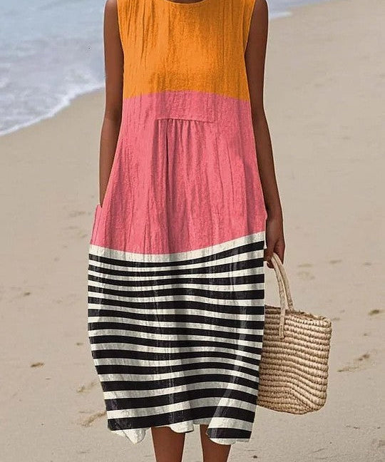 Vânia - Vestido Color Block