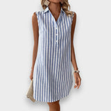 Lúcia - Črtasta Srajčna Obleka