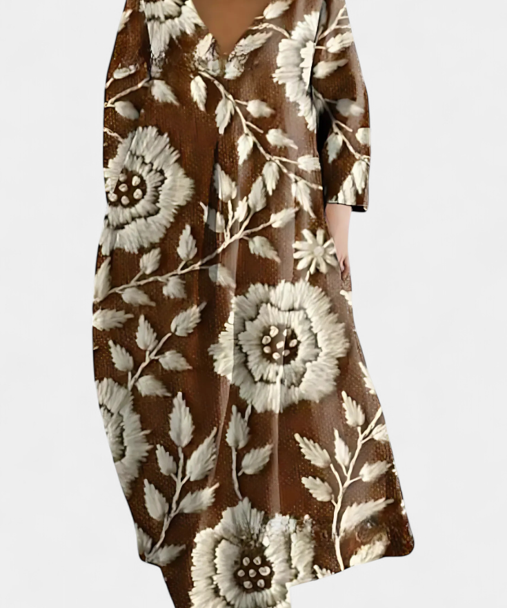 Ana - Vestido Fluido com Estampa