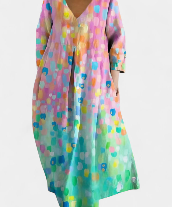 Ana - Vestido Fluido com Estampa