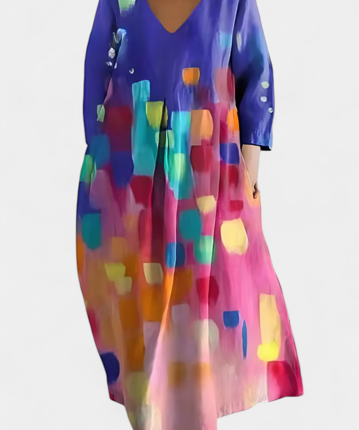 Ana - Vestido Fluido com Estampa