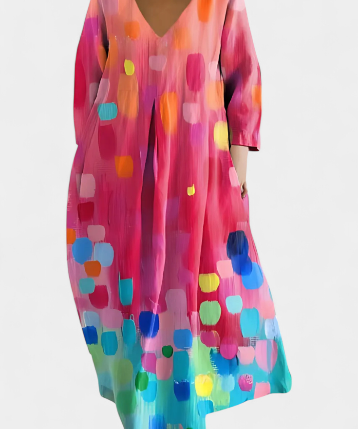 Ana - Vestido Fluido com Estampa