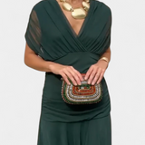 Luana - Elegantna obleka z V-izrezom