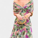 Luana - Elegantna obleka z V-izrezom