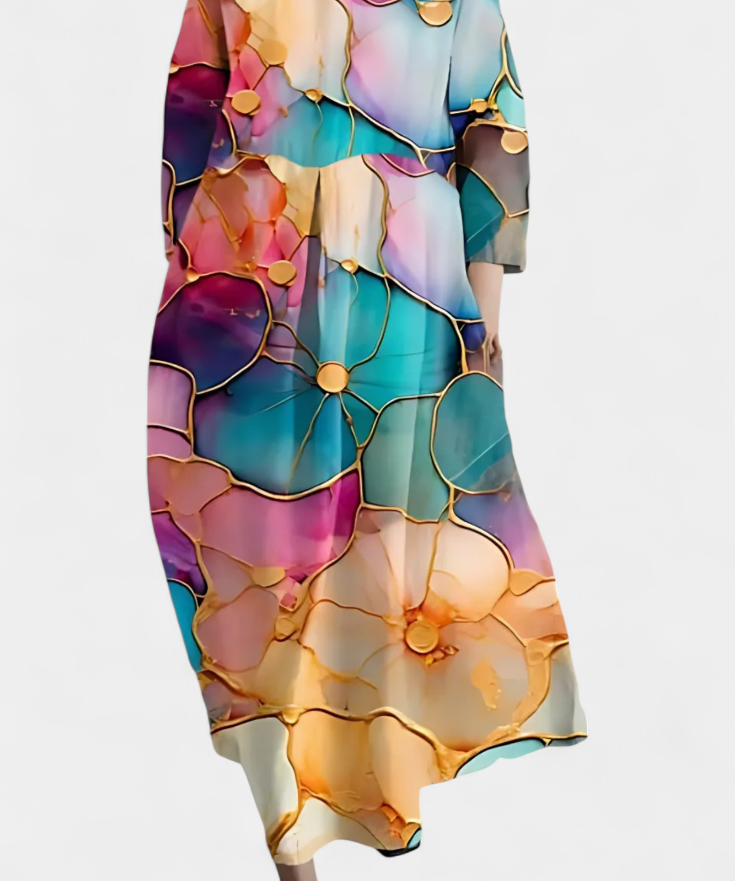 Ana - Vestido Fluido com Estampa