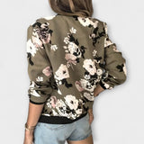 Andreia - Eleganten cvetlični bomber plašč