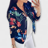 Andreia - Eleganten cvetlični bomber plašč
